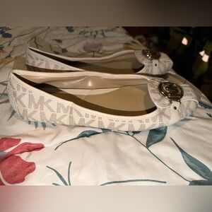 Michael Kors Cream Monogram Loafers